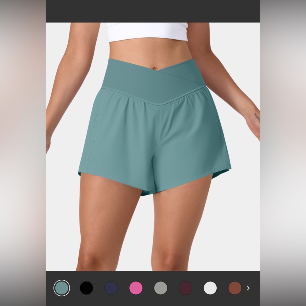NWT *Imperfect* Halara High Waisted Crossover 2-in-1 Quick Dry Yoga Shorts - M